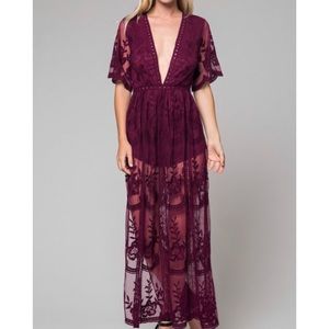 Boho lace maxi romper dress 💕